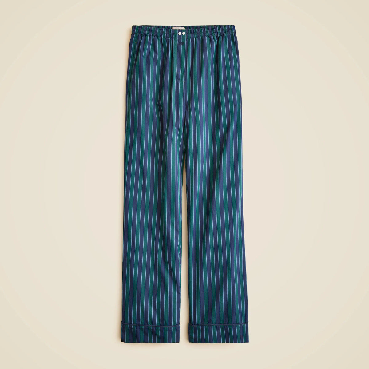 Cotton poplin pajama pant in peppermint stripe