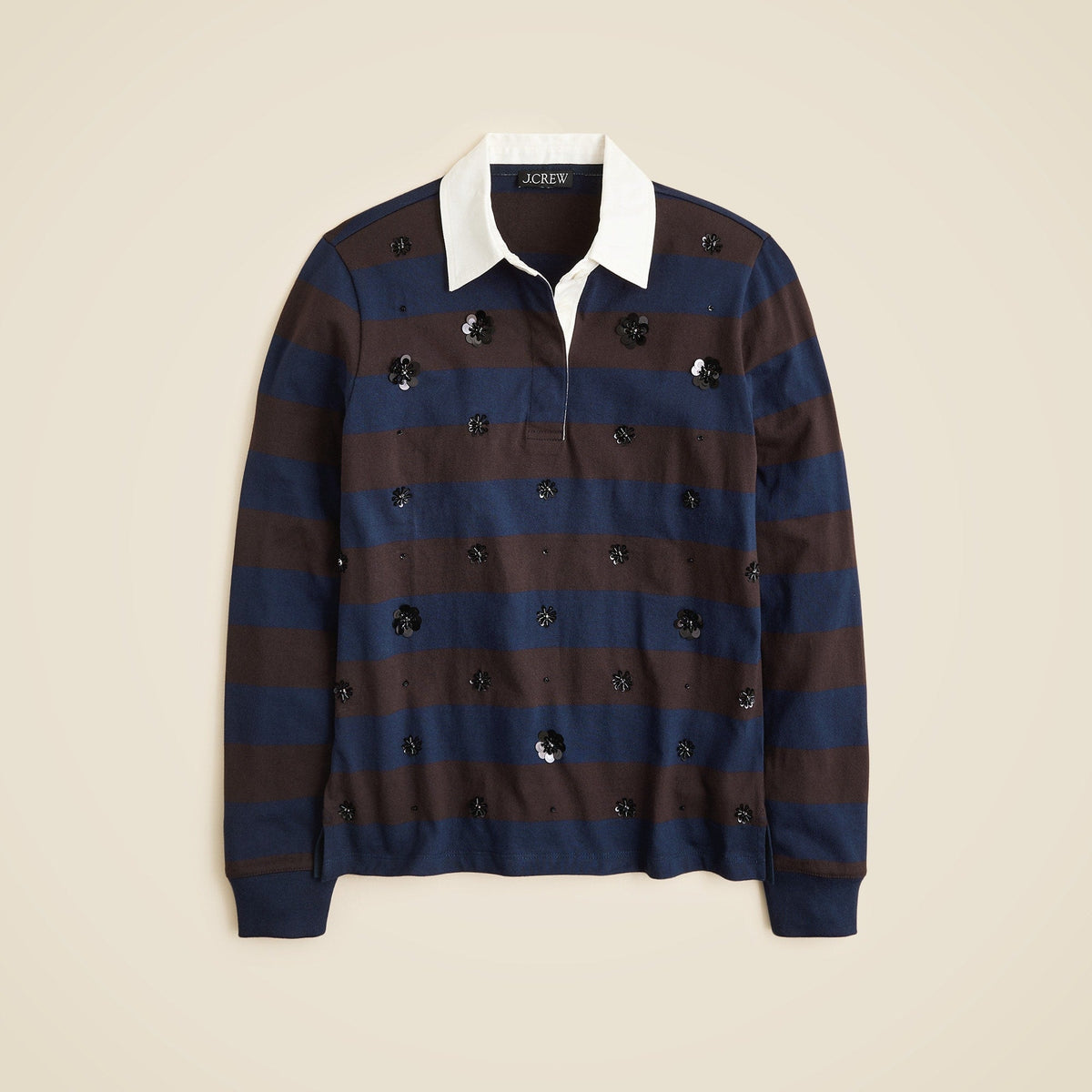 New premium-weight classic rugby shirt with embellishments