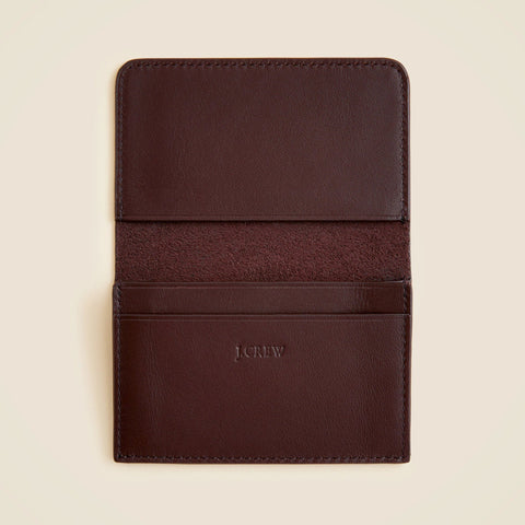 Leather billfold cardholder
