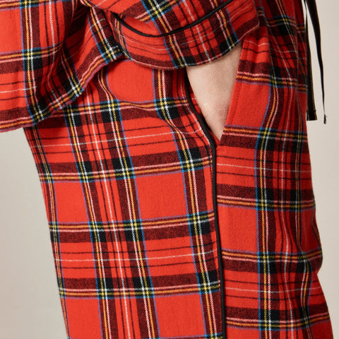 Flannel long-sleeve pajama pant set in Good Tidings plaid