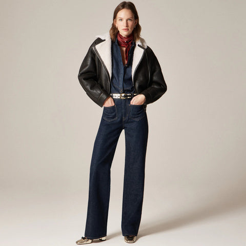 Collection shearling moto jacket