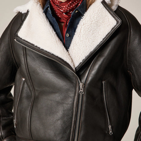 Collection shearling moto jacket