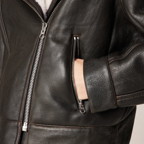 Collection shearling moto jacket