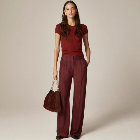 New ribbed featherweight cashmere T-shirt