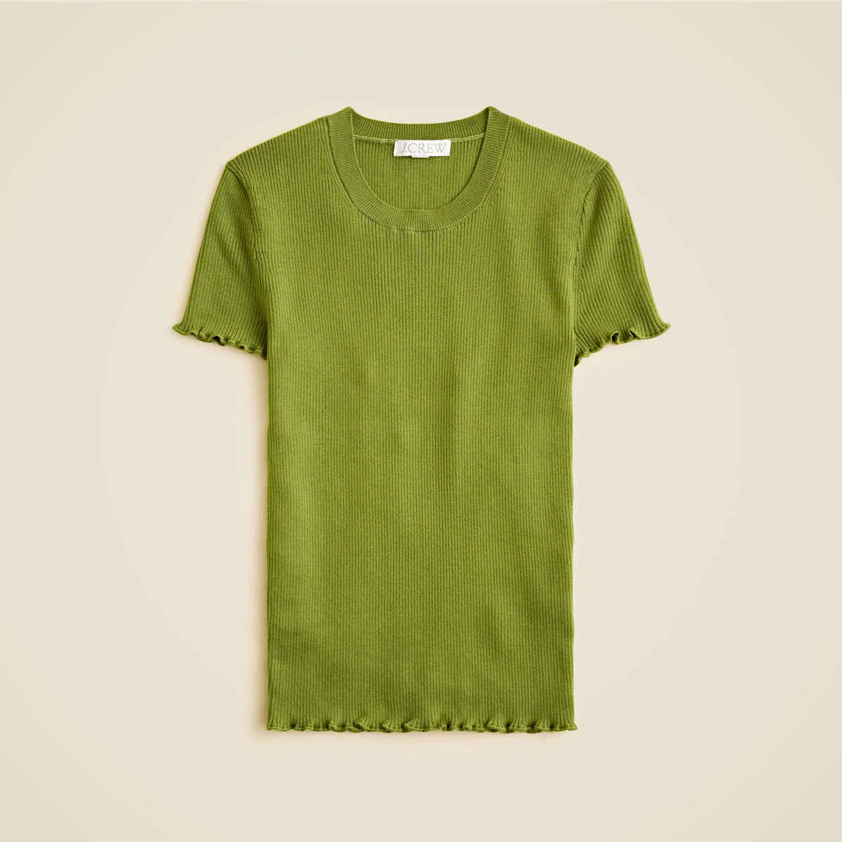 Ruffle-trim T-shirt in TENCEL™-blend