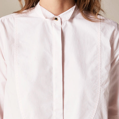 Jules tuxedo shirt in cotton poplin