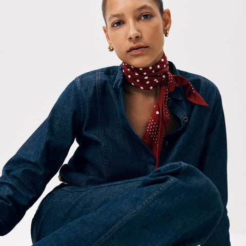 Jules tuxedo shirt in denim