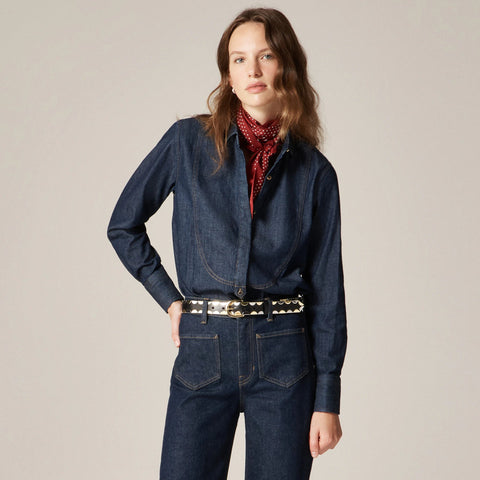 Jules tuxedo shirt in denim