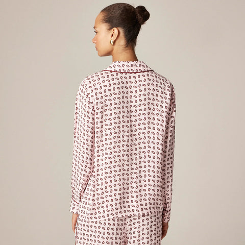 Drapey camp-collar shirt in paisley print