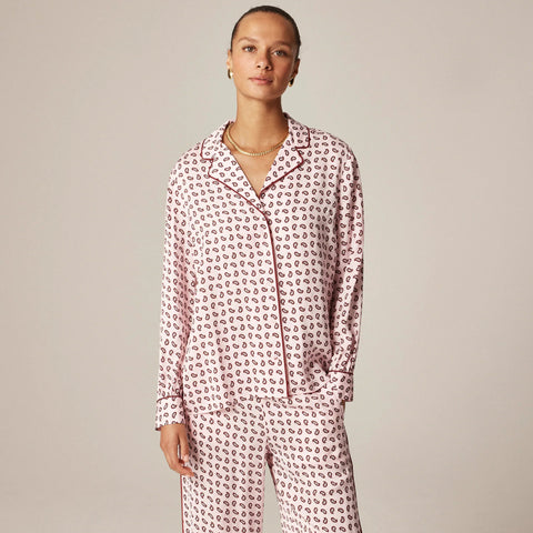 Drapey camp-collar shirt in paisley print