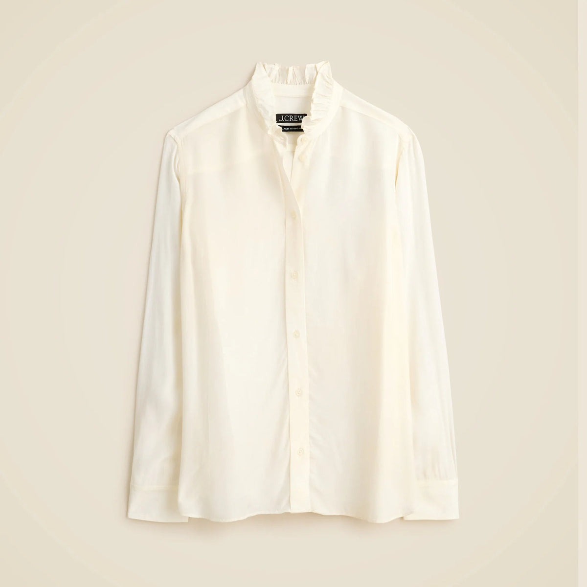 Jules ruffle-collar shirt in crepe de chine