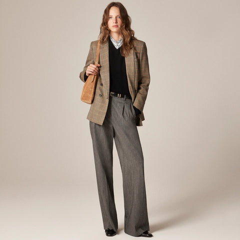 Jules ruffle-collar shirt in striped crepe de chine