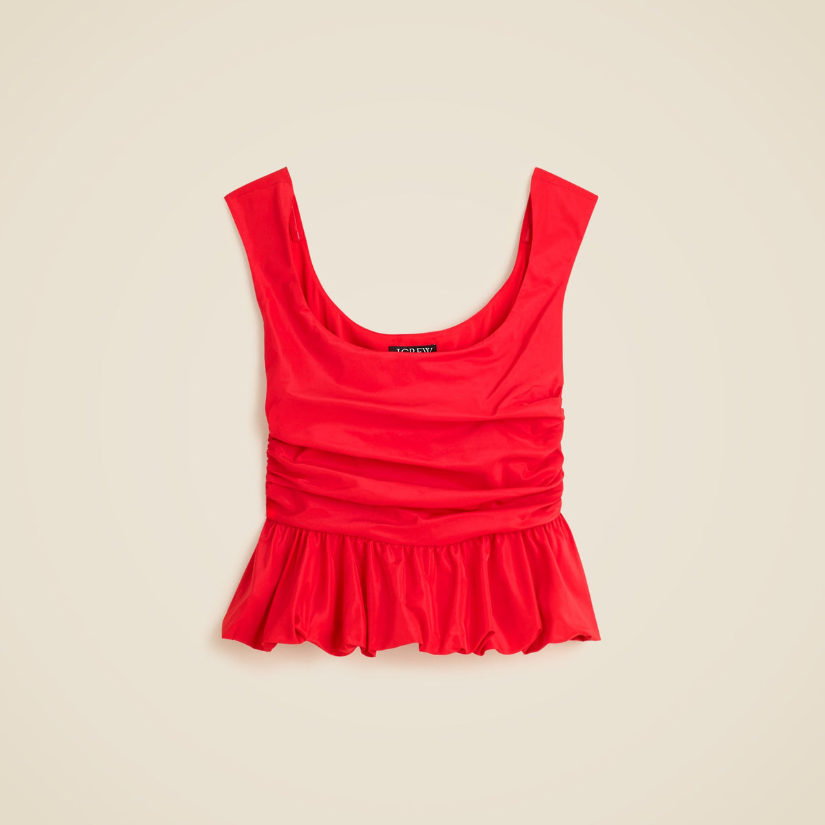 Scoopneck bubble-hem tank top