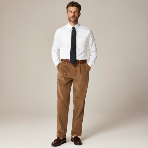 Slim Bowery performance stretch oxford shirt with button-down collar