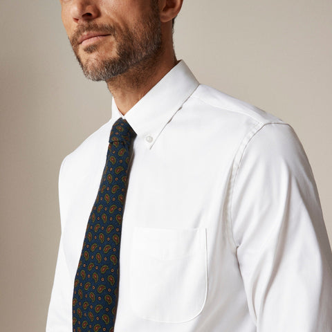 Slim Bowery performance stretch oxford shirt with button-down collar