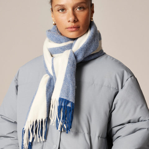 Wool-blend scarf in stripe