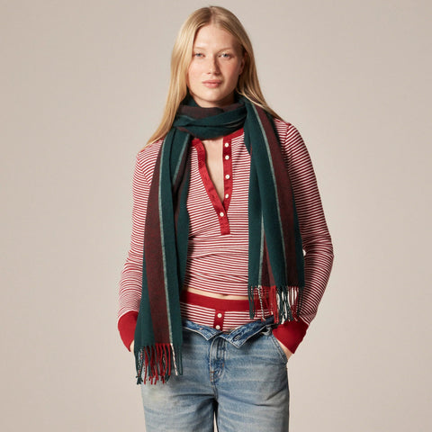 Wool-blend scarf in stripe