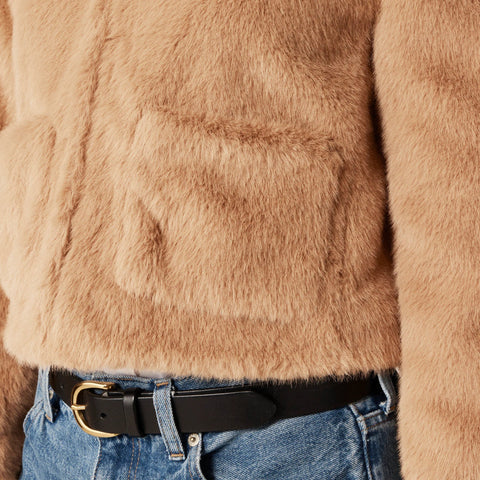 Faux-fur lady jacket