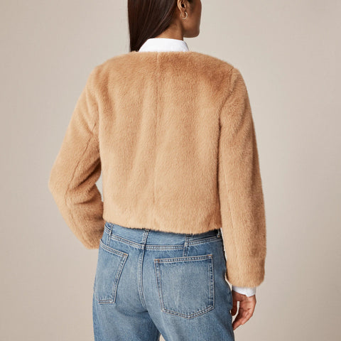Faux-fur lady jacket