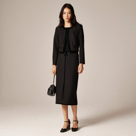 Bow lady jacket in four-season stretch