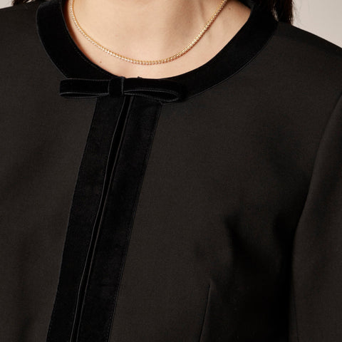 Bow lady jacket in four-season stretch