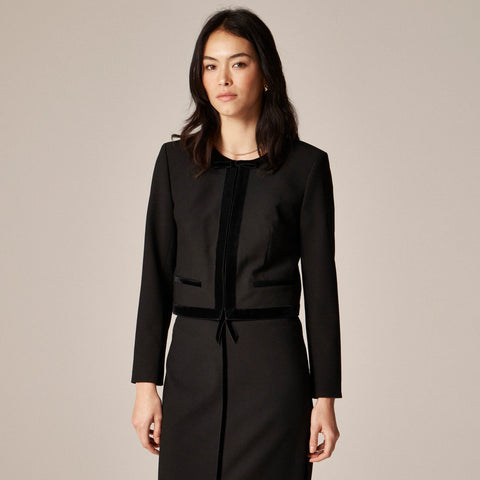 Bow lady jacket in four-season stretch