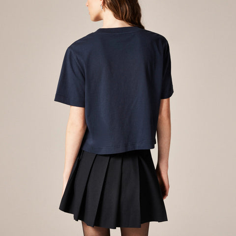 Embellished T-shirt in broken-in jersey