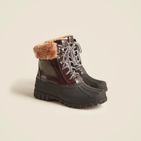 Perfect Winter boots in leather and sherpa