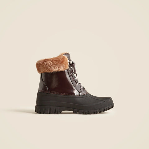 Perfect Winter boots in leather and sherpa