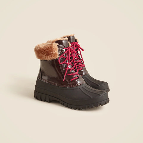 Perfect Winter boots in leather and sherpa