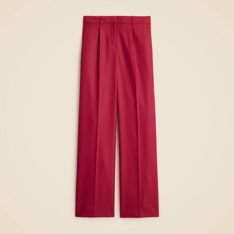 Relaxed-fit pleated pant in wool blend