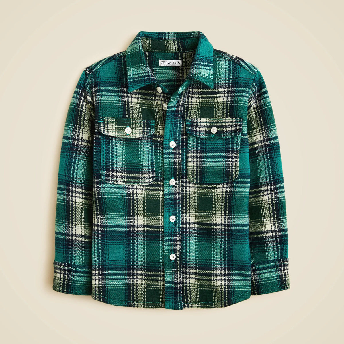 Kids' heavyweight Seaboard soft-knit shirt in plaid