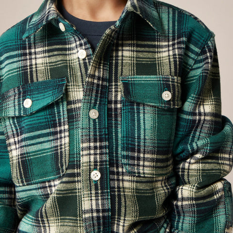 Kids' heavyweight Seaboard soft-knit shirt in plaid