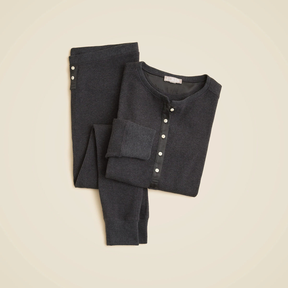 Waffle-knit pajama set