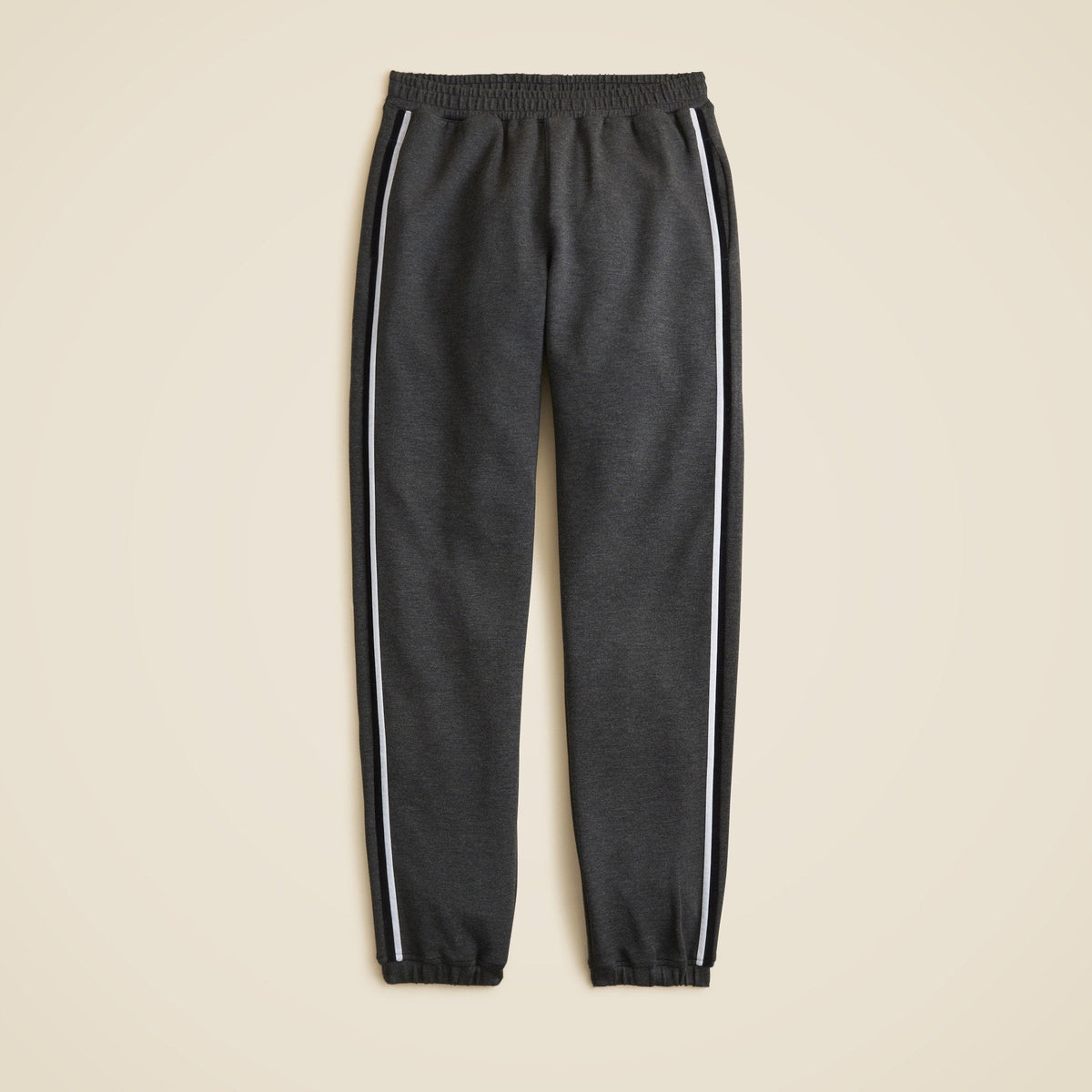 Scuba-knit jogger pant with velvet trim