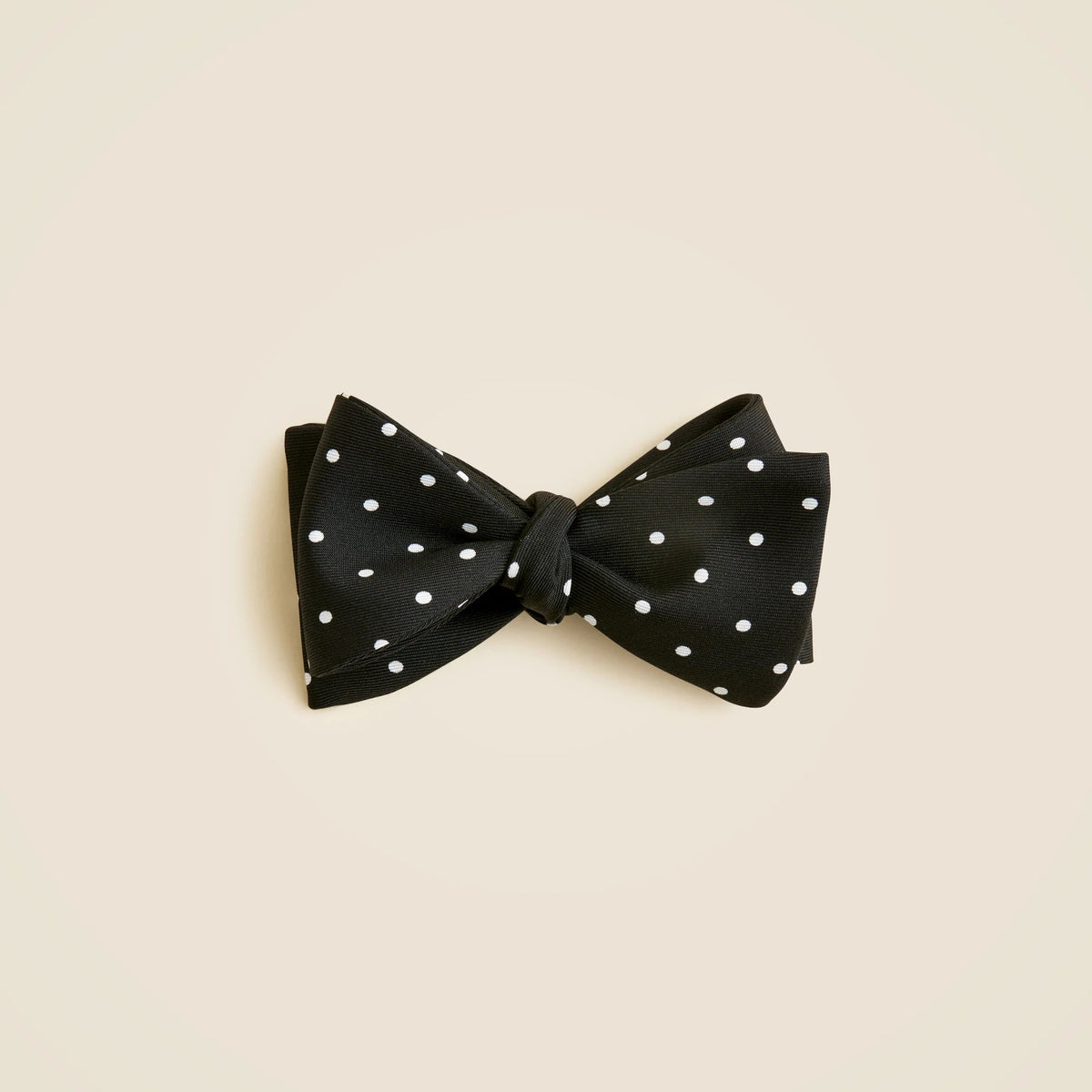 English silk polka-dot bow tie