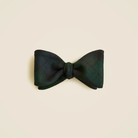 English merino wool tartan bow tie