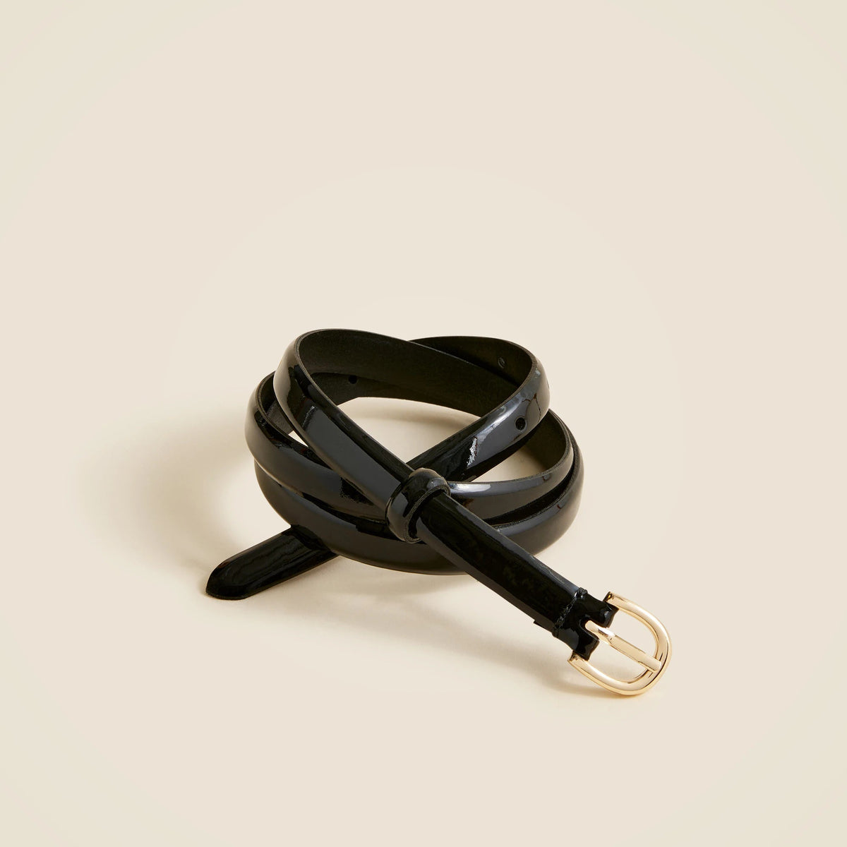 Skinny Italian leather belt