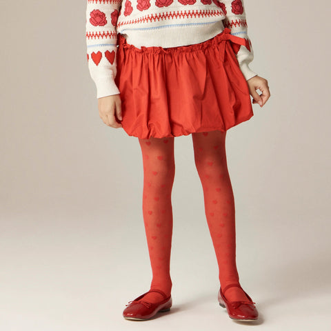 Girls' sheer heart tights