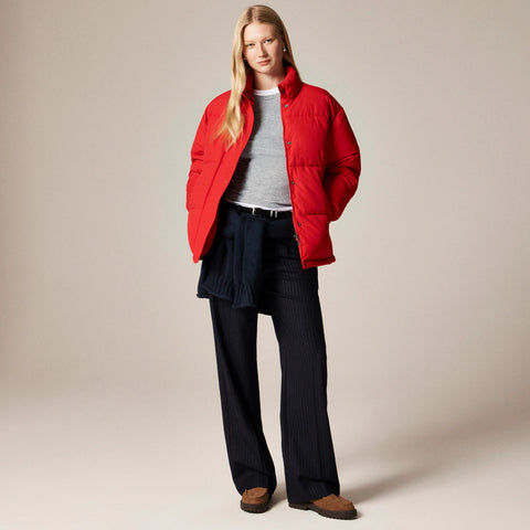 Feather jersey layered long-sleeve T-shirt