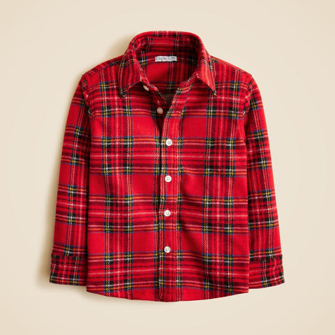 Kids' heavyweight Seaboard soft-knit shirt in Good Tidings plaid