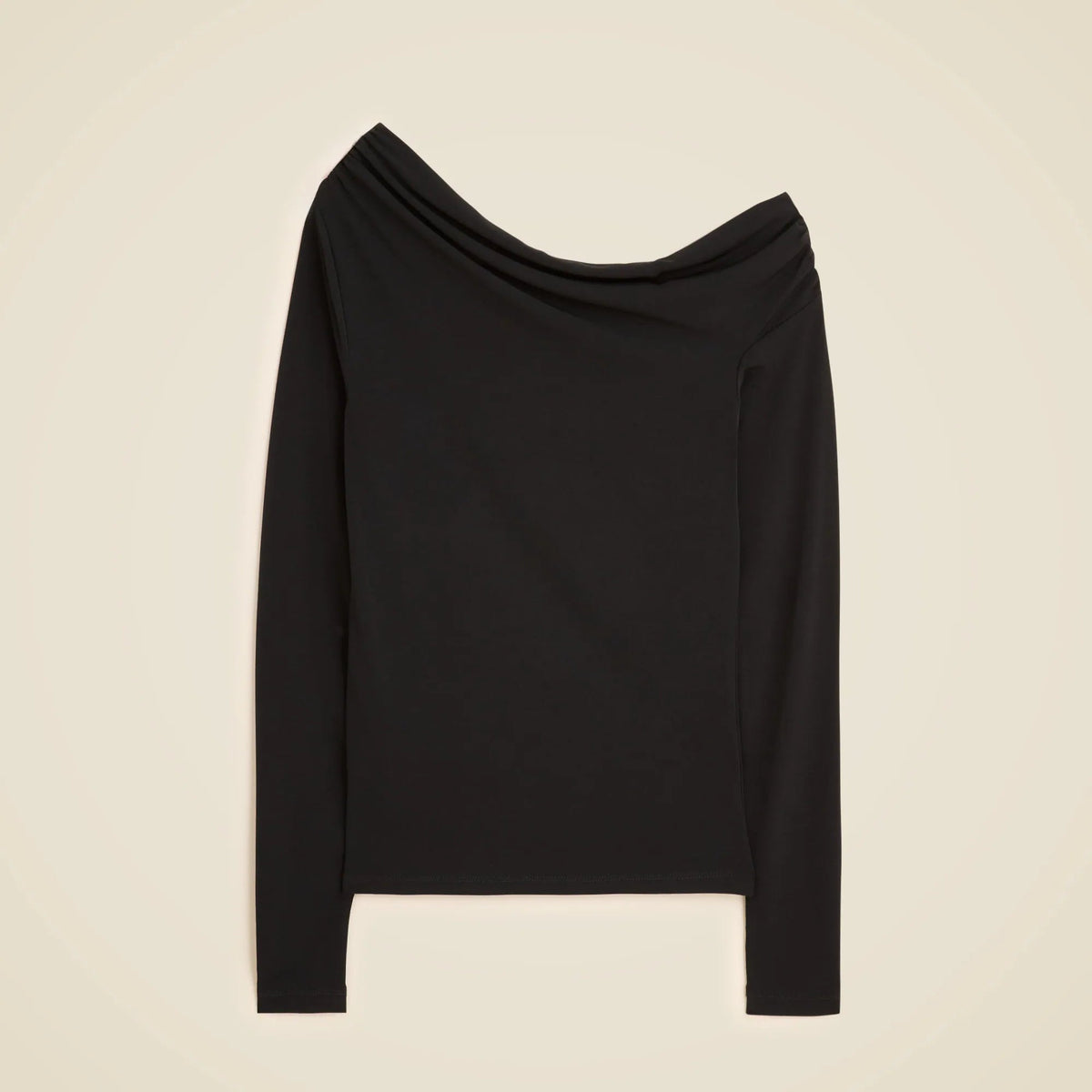Matte jersey drapey off-the-shoulder top