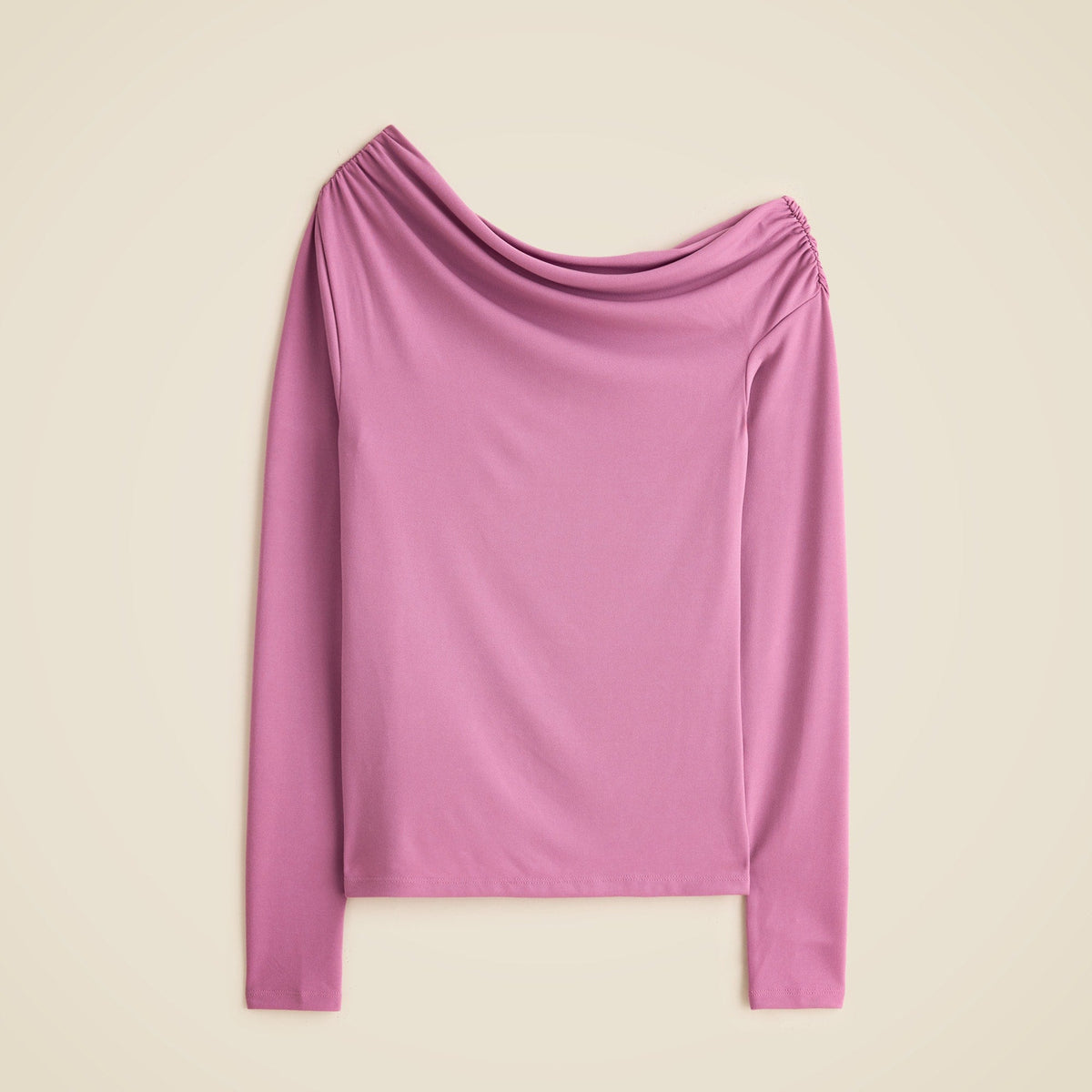 Matte jersey drapey off-the-shoulder top