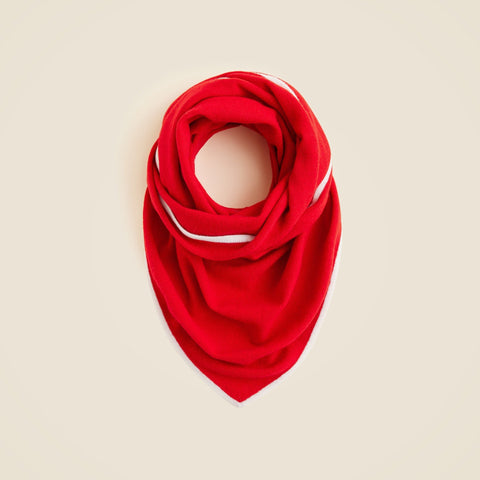 Tipped wool-cashmere blend bandana