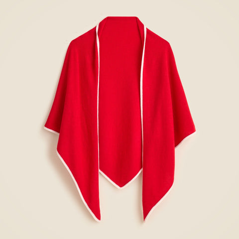 Tipped wool-cashmere blend bandana