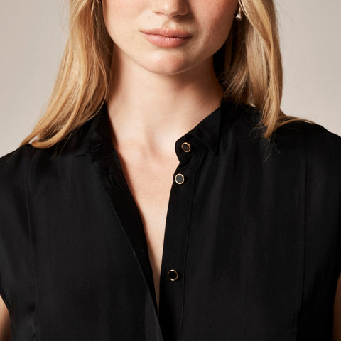 Jules sleeveless tuxedo top