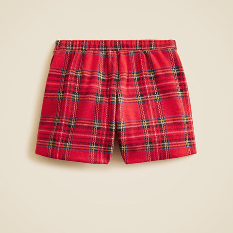 Girls' heavyweight Seaboard soft-knit skort in Good Tidings plaid