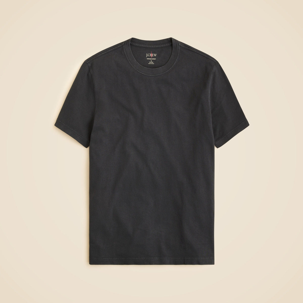 Vintage-wash cotton short-sleeve T-shirt