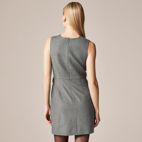 Sheath mini dress with buckle detail