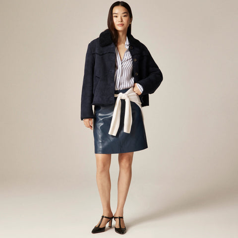 Fairfax skirt in faux leather